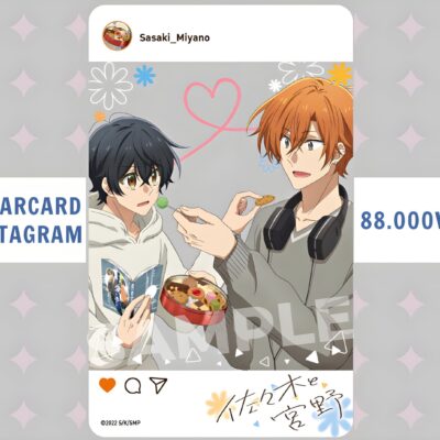 Thẻ nhựa nhân vật Instagram Clearcard Sasaki và Miyano chính hãng Amak